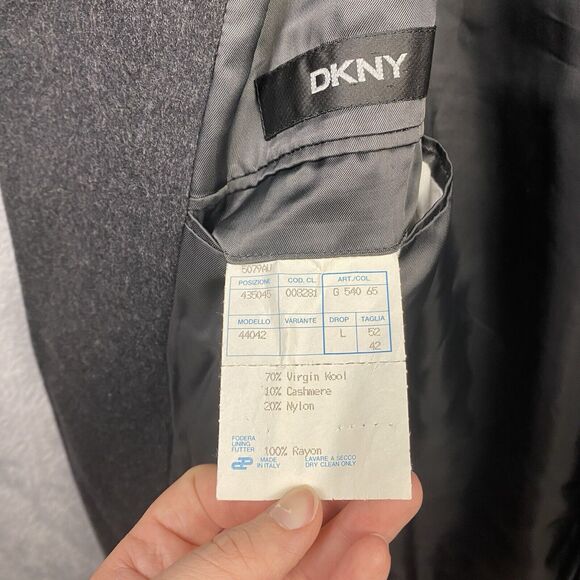 DKNY Mens Darcy Series Wool Cashmere Blend Overcoat Jacket Coat Preppy Old Money - Picture 10 of 10